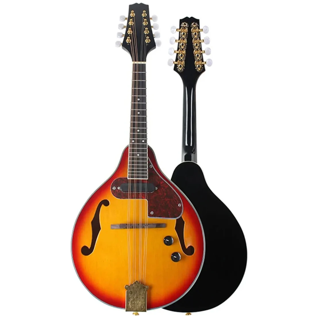 Electric Mandolin Set 8 Strings  A Style Electric Mandolin with Case Strings for Beginners Practice Instruments Guitar