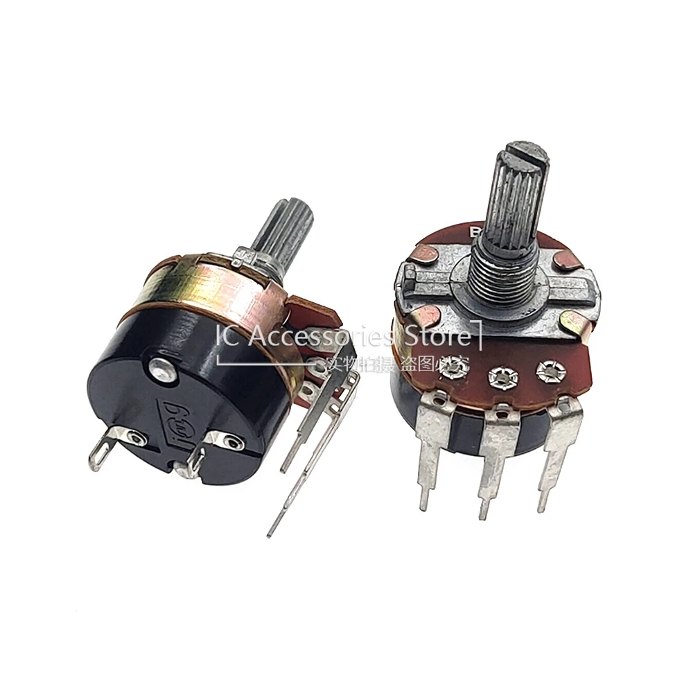 Image of 5PCS WH138-4 B10K B50K B100K B500K Single Link Potentiometer Mit Pin 20MM Griff Länge Dimmer Schalter gouverneur