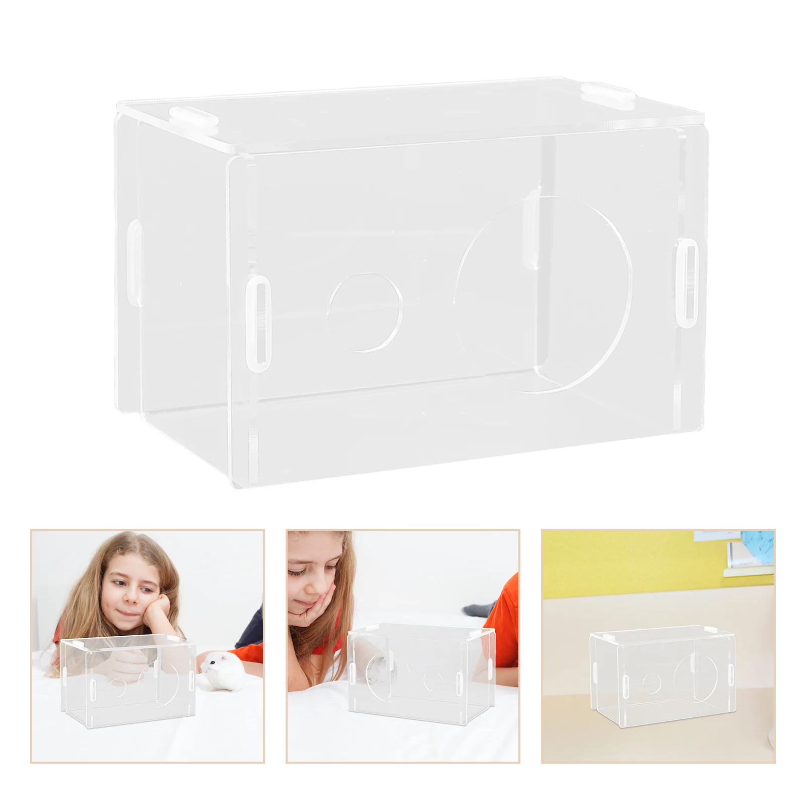 

Transparent Hamster Hideaway Small Animal Safe Hideout Relax Shelter Decorative Habitat Hide Guinea Pig