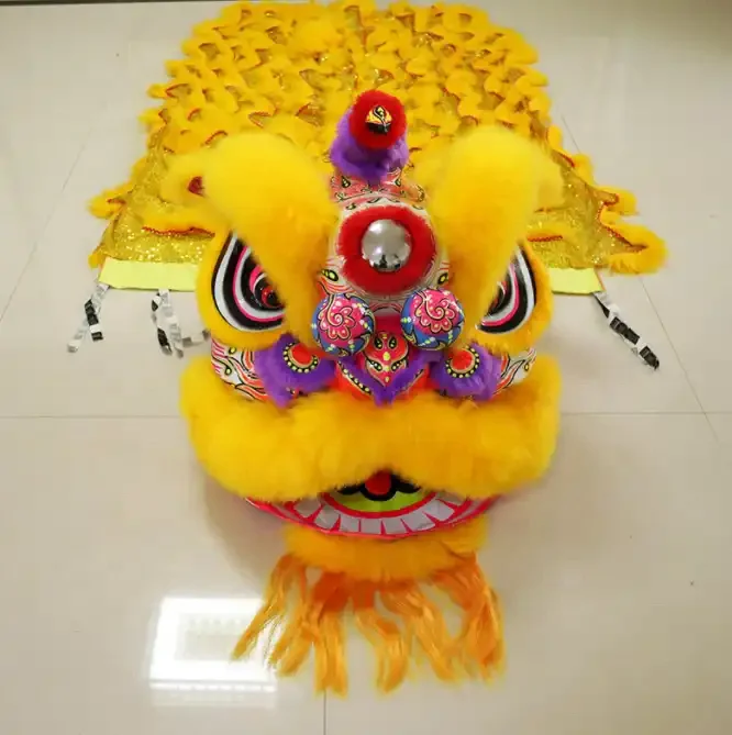 Lion Dance Chinese Normal Size Two People Wearing Lion Dance Costume For Children Lion Dance Party Carnival