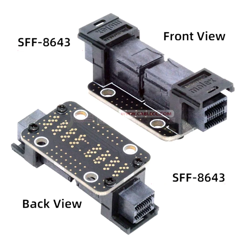 PCI-Express 4.0 Mini SAS HD SFF-8643 Female to SFF-8643 Female PCBA Coupler Adapter Extender