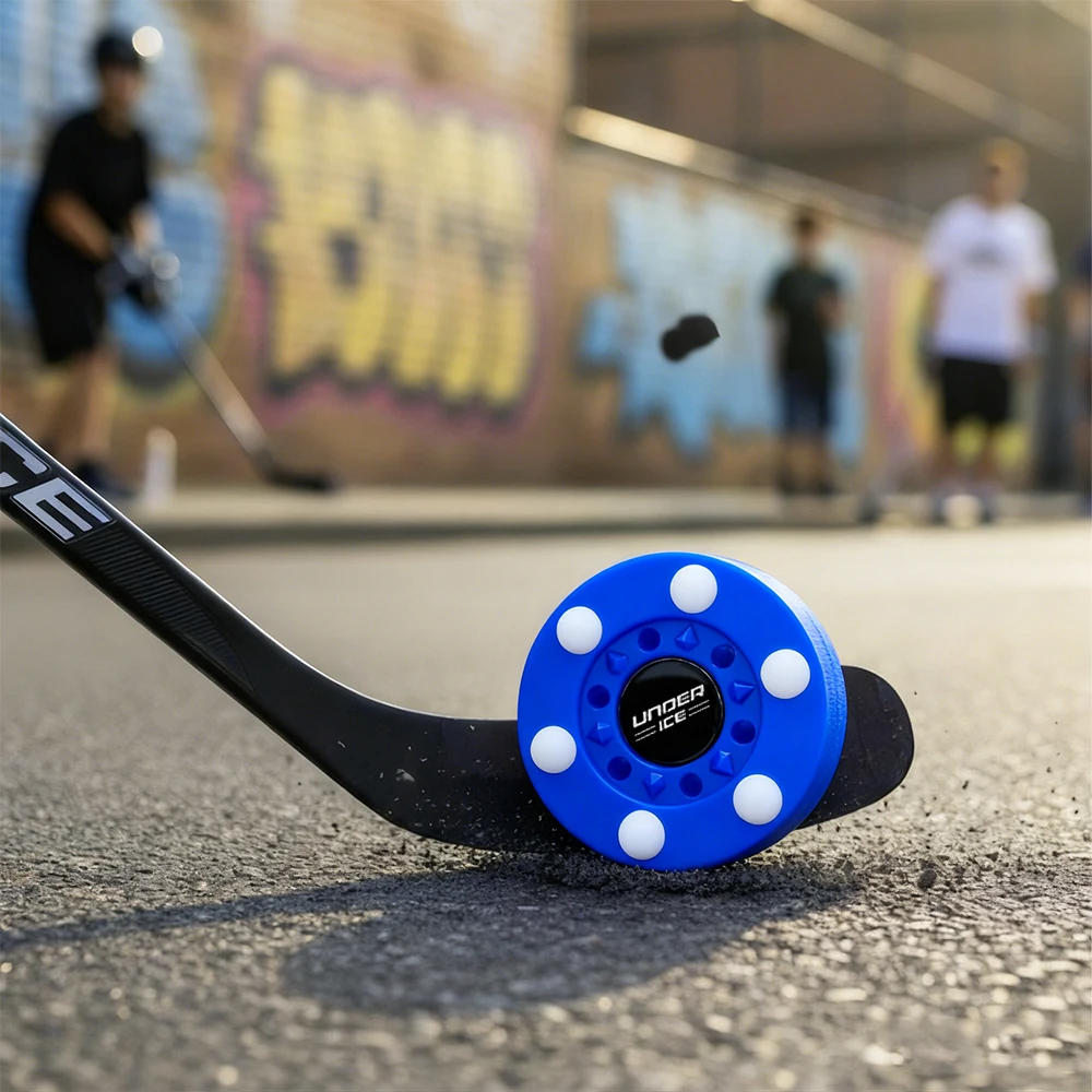 아이스 하키 퍽 트레이닝 퍽 플라스틱 하키 퍽 아스팔트 및 초원 스포츠 용품 훈련 액세서리로 재사용 가능