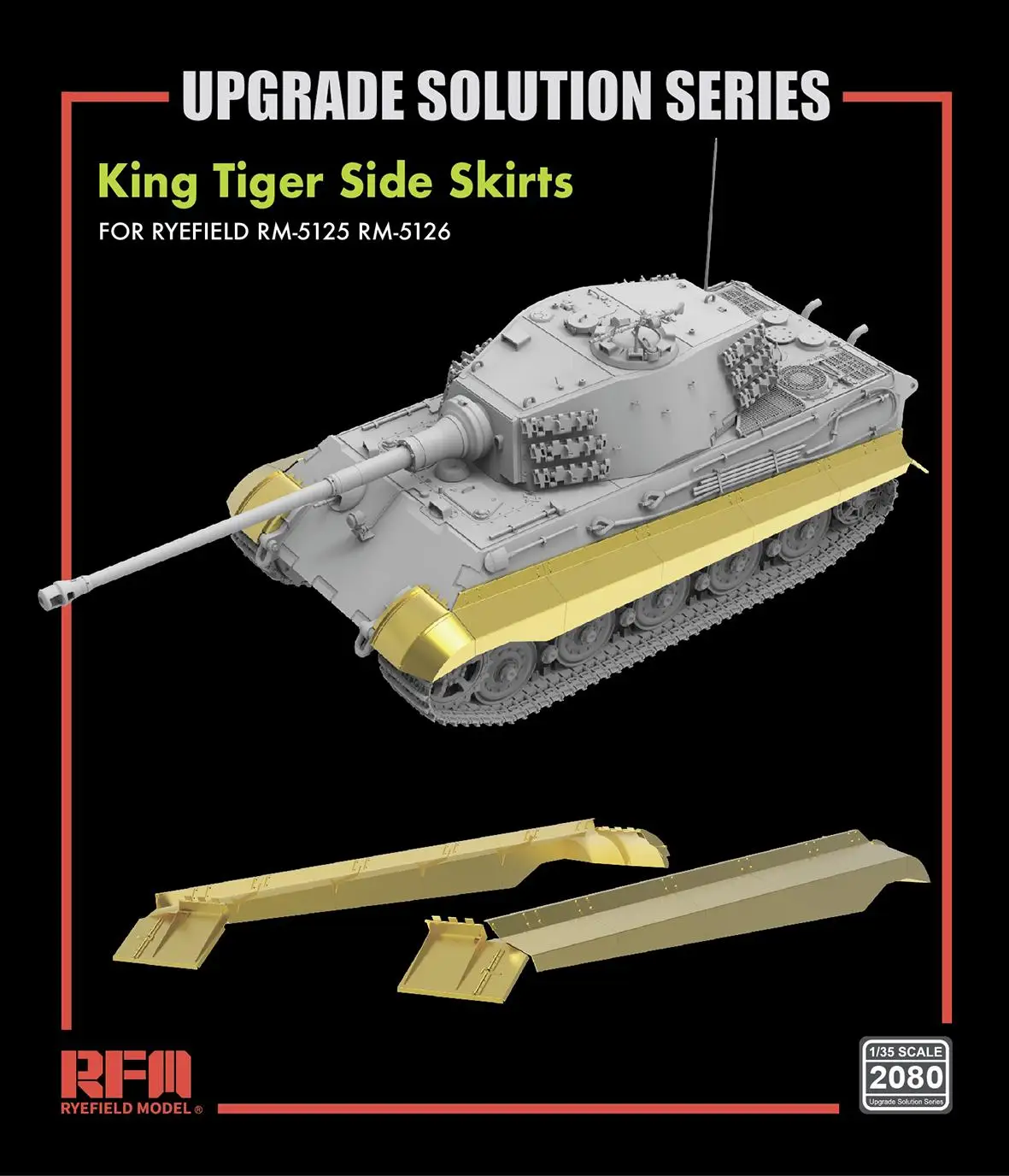 

RYEFIELD RM2080 1/35 Набор деталей для обновления боковой юбки для King Tiger для 5119 и 5126