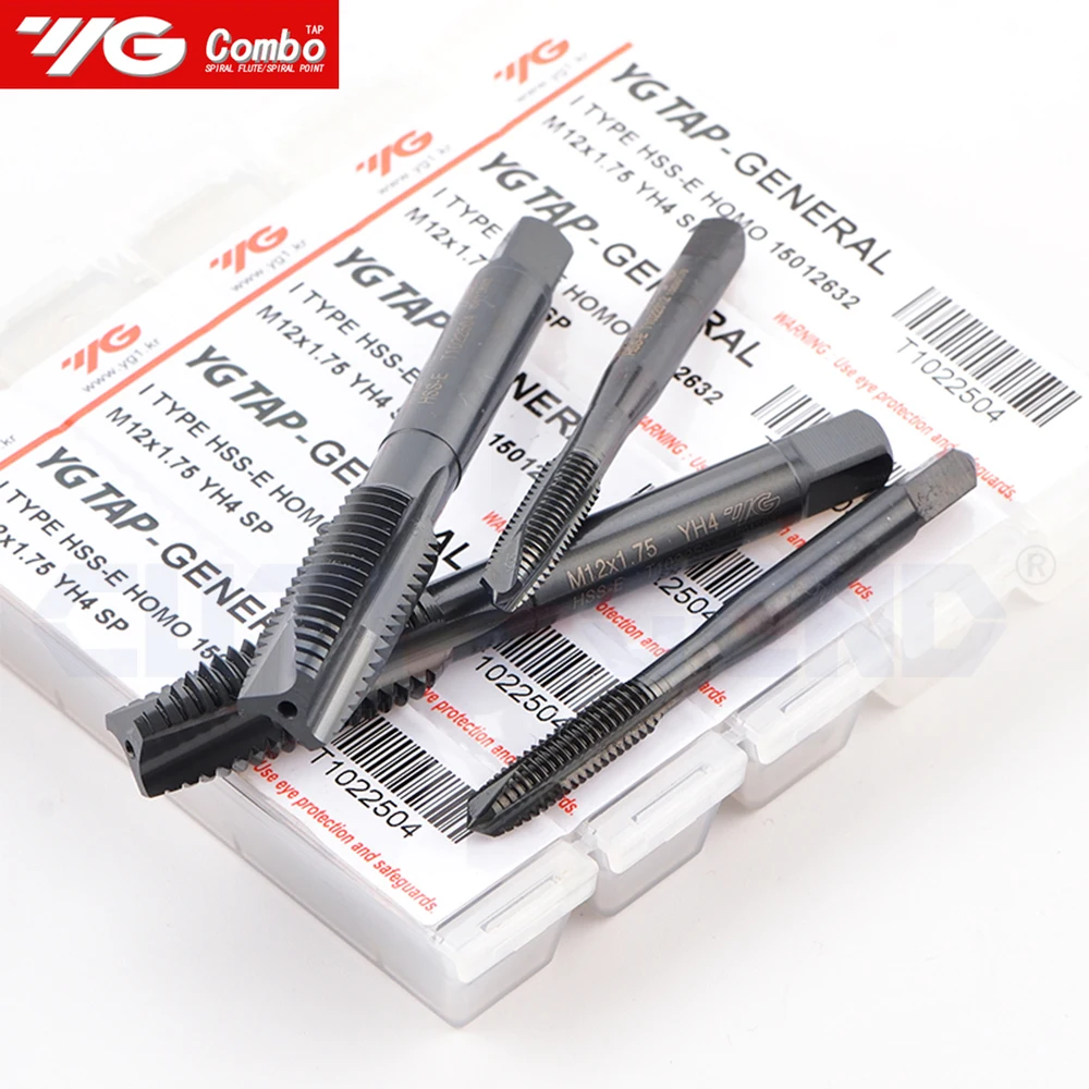 YG-1 HSS-EX T1022 N-PO M2 M2.5 M3 M4 M5 M6 M8 M10 M12 M14 M16 M20 Processing Metal Tap Straight groove Taps For Multi Purpose