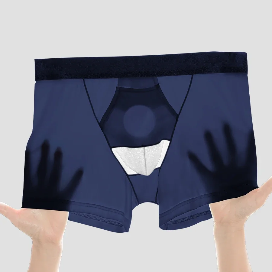 

5PCS Men's spermatic vein underpants with ice silk summer thin scrotal support bullet separation varicose flat shorts