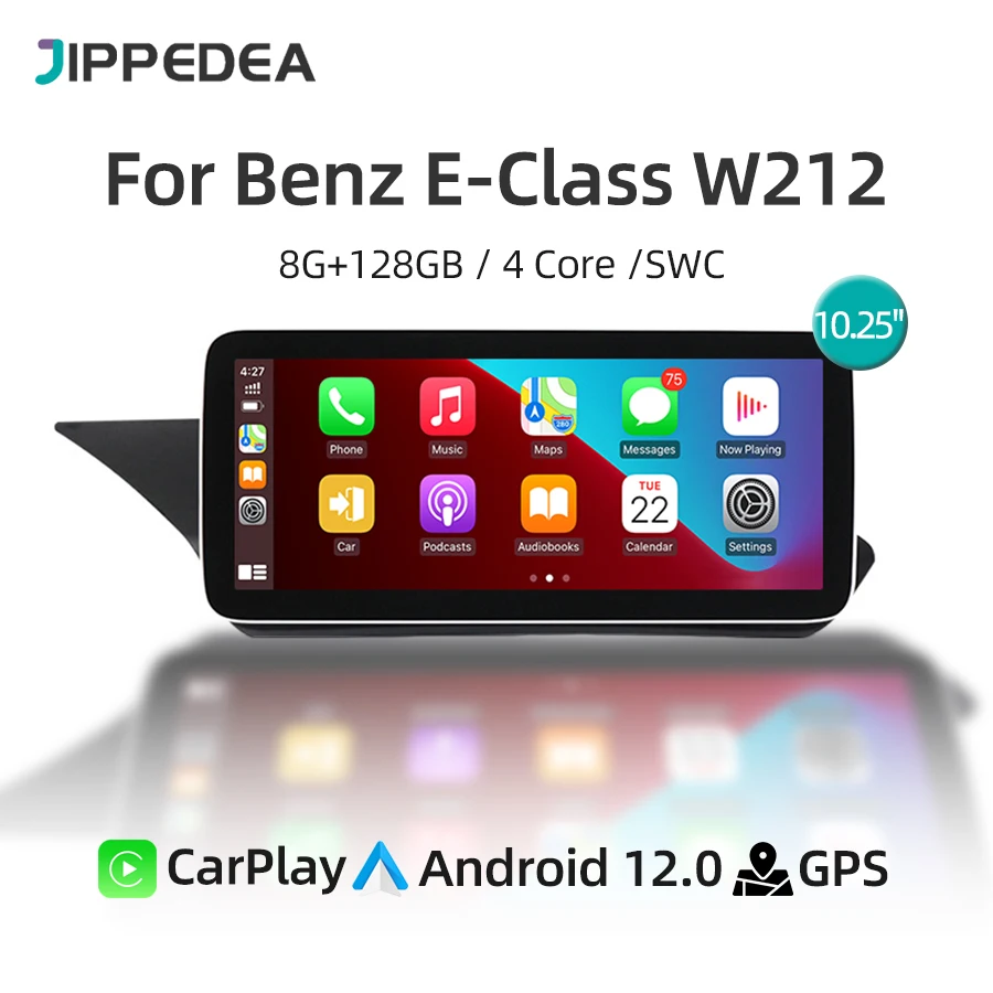 

Автомагнитола на Android 12 для Mercedes Benz E-Class W212 2010-2012, мультимедийный плеер с GPS-навигацией, 4G, Wi-Fi, Bluetooth, беспроводной плеер