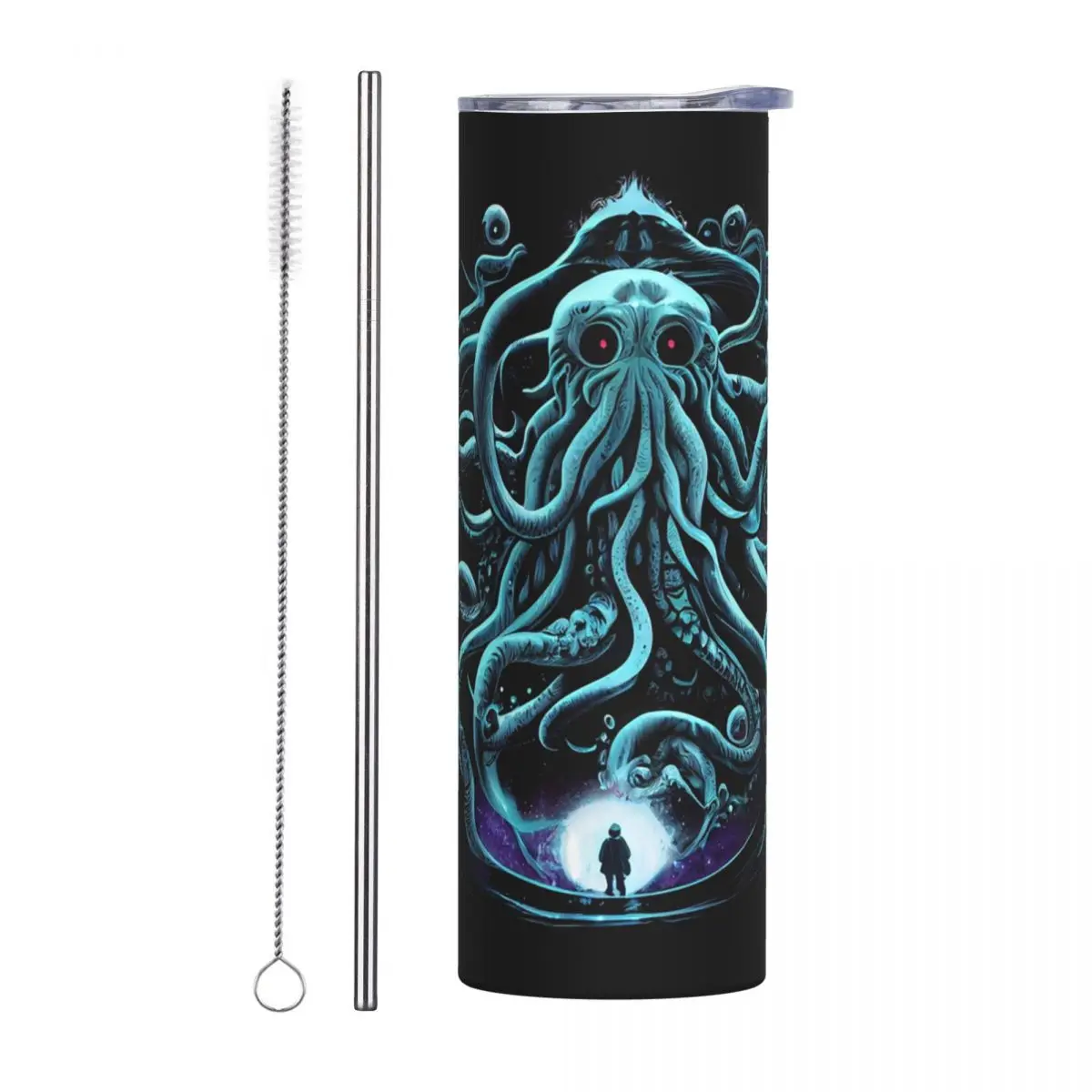 Cthulhu Calls The Dreamers - Cthulhu Design Stainless Steel Tumbler Vacuum Insulated Mug Thermal Cold Cups Straw With Lid 20oz