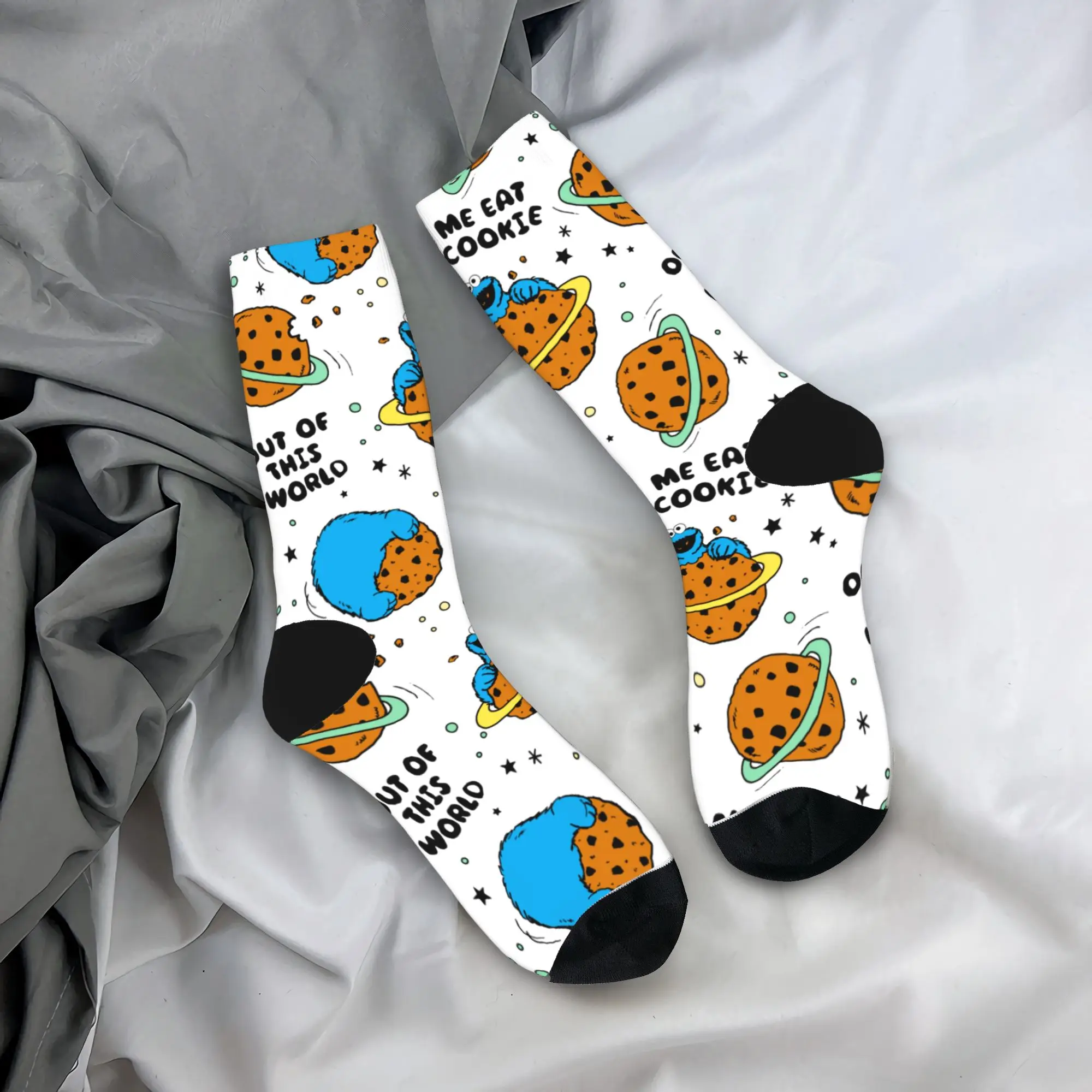 

Носки Cool Cookies Monsters Happy Birthday Soccer Socks из полиэстера с мультяшным рисунком для унисекс, впитывающие пот