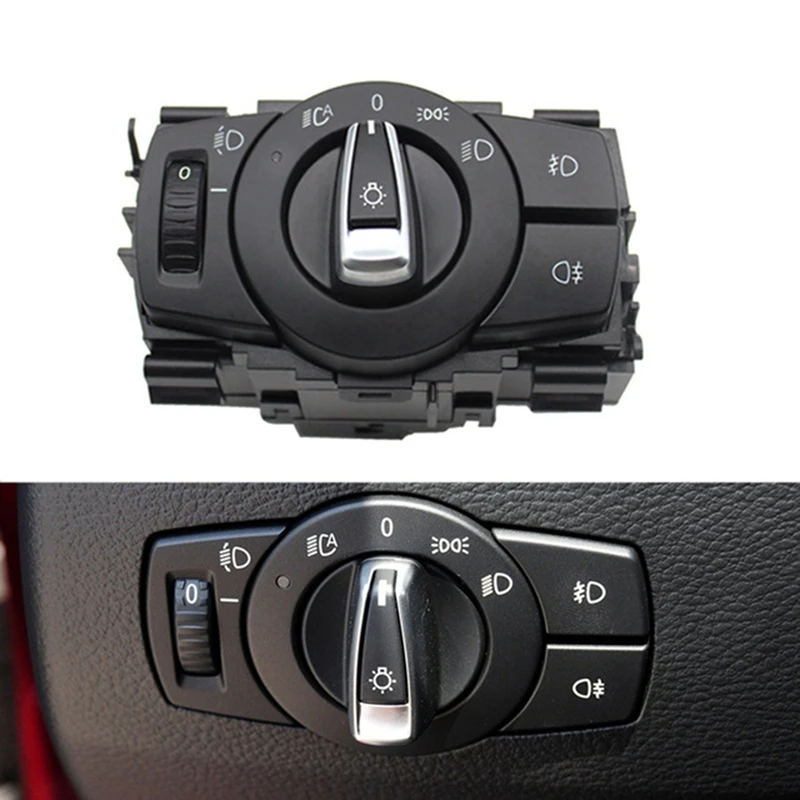 

Car Head Light Switch Headlight Rotary Knob Button Assembly For BMW 1 3 X1 Series E81 E87 E90 E91 E92 E84 61319169406