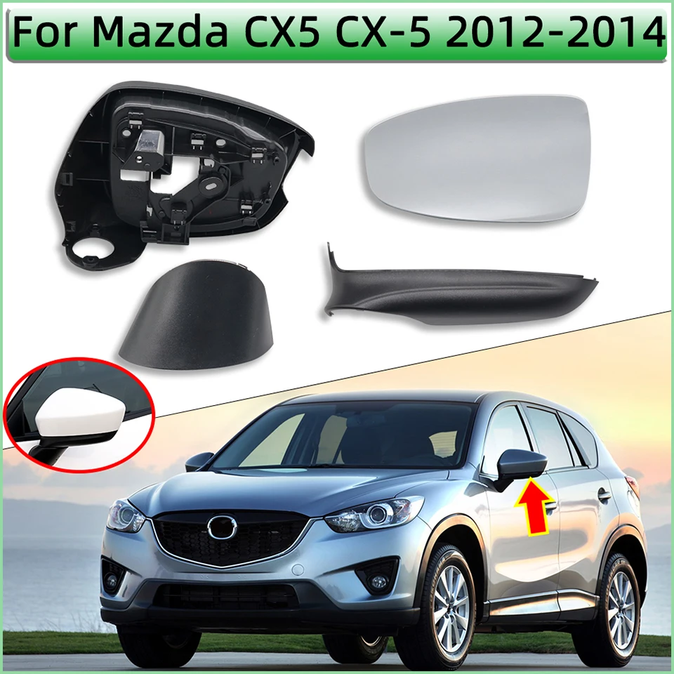 

Car Outside Rearview Mirror Lower Cover Cap Wing Side Mirror Lower Shell Housing For Mazda CX5 CX-5 2012 2013 2014 Black Color