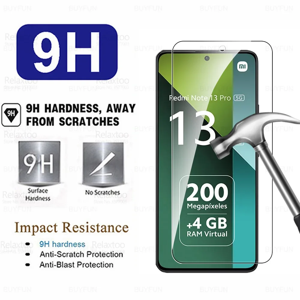 8 in 1 Tempered Glass For Redmi Note 13 Pro 5G Camera Glass Xiaomi Note13 14 Note14 13Pro Note13Pro 4G HD Lens Screen Protector