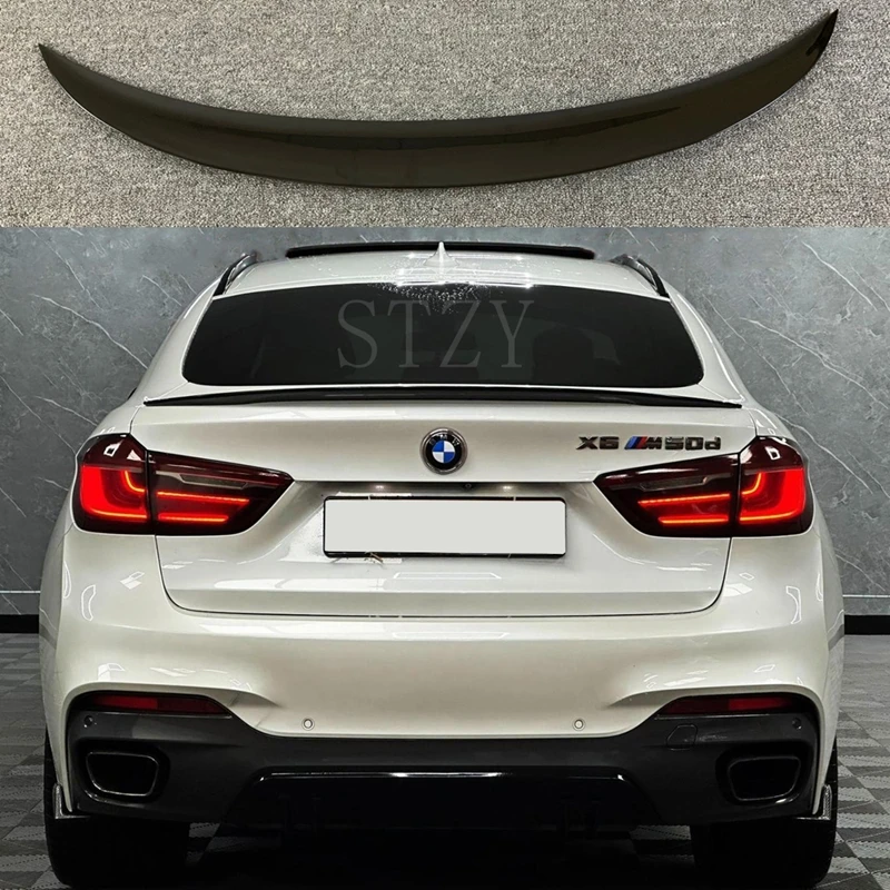 

Car Styling ABS X6 F16 2015-2019 Rear Spoiler Trunk Wing for BMW X6 F16 M-Performance Style