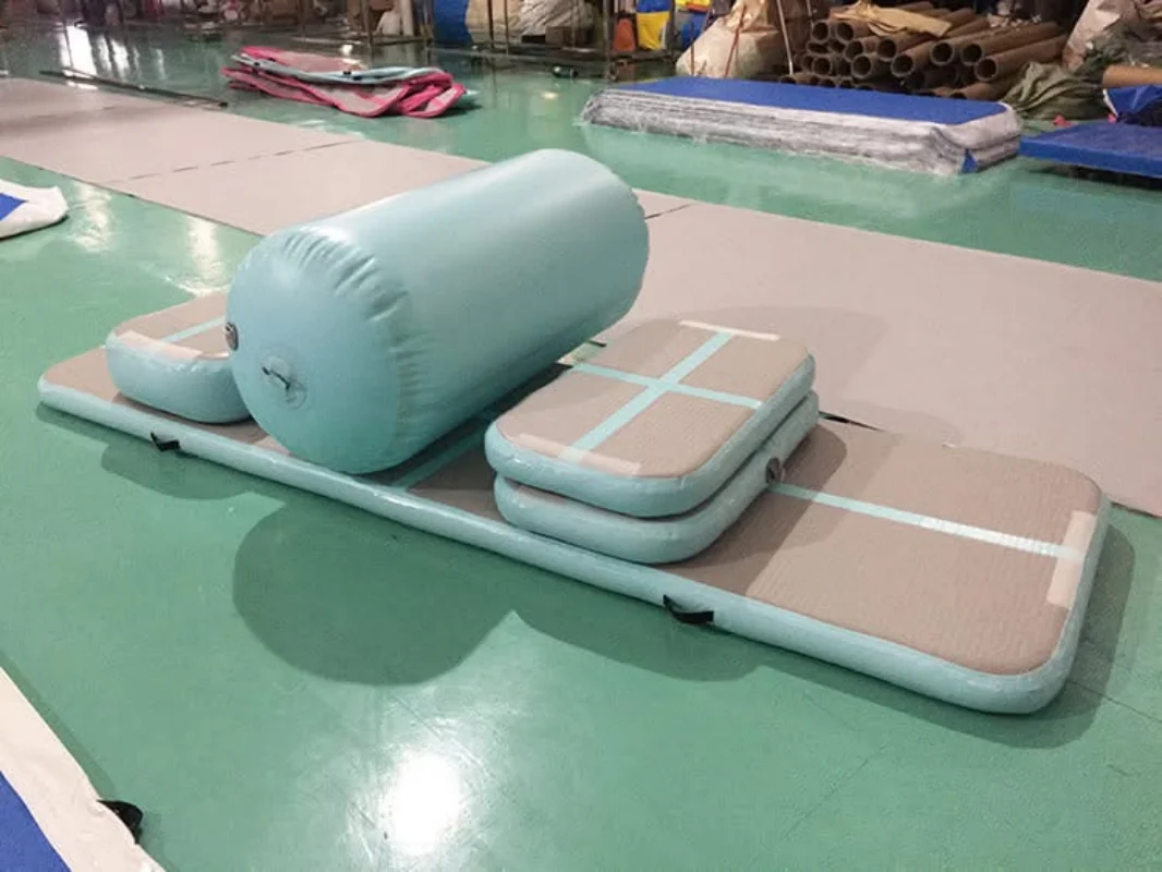 Inflatable Air Tumbling Track for Gymnastics 5pcs Set Tumble Mat Inflatable Air Gymnastics Mat with Pump