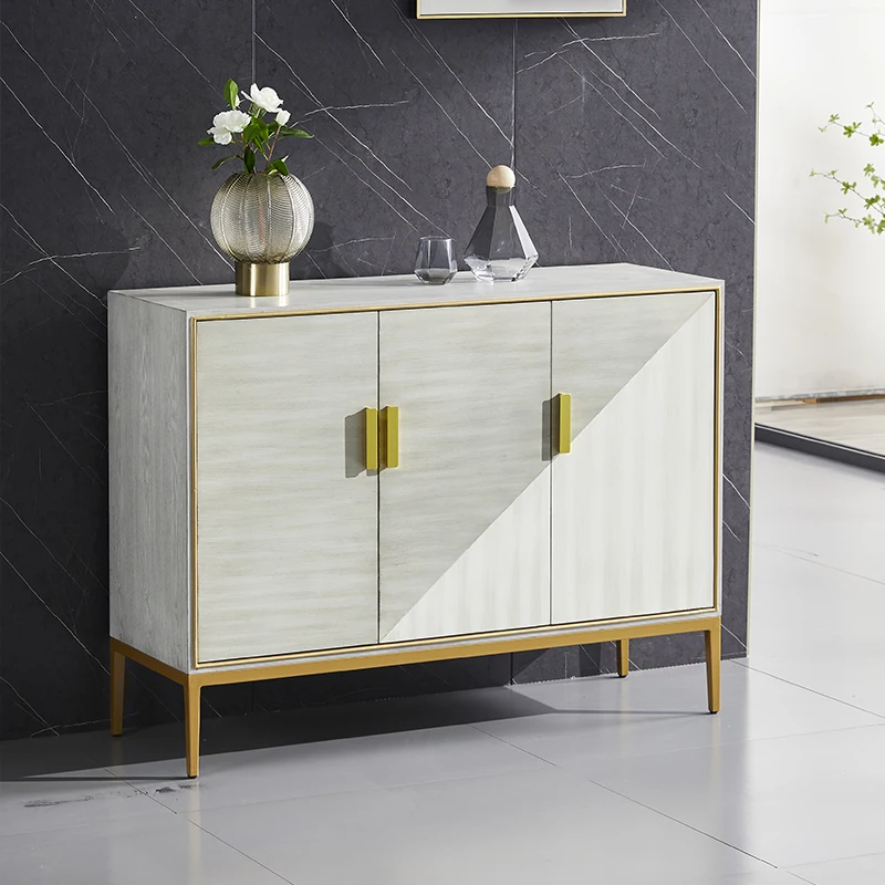 Postmodern style light luxury door cabinet, integrated with large-capacity storage and decoration against the wall and shoe c