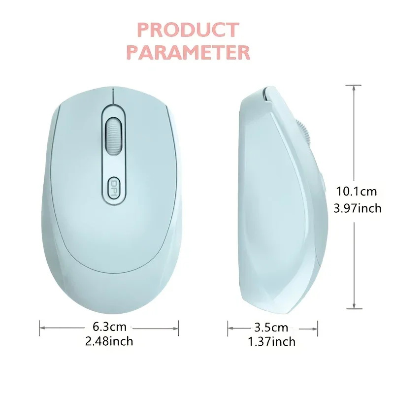 ماوس لاسلكي، ماوس بصري مريح متوافق مع تقنية Bluetooth 2.4G، ماوس كمبيوتر لأجهزة الكمبيوتر المحمول، الكمبيوتر الشخصي، الكمبيوتر المحمول، الفئران اللاسلكية للبطارية #6