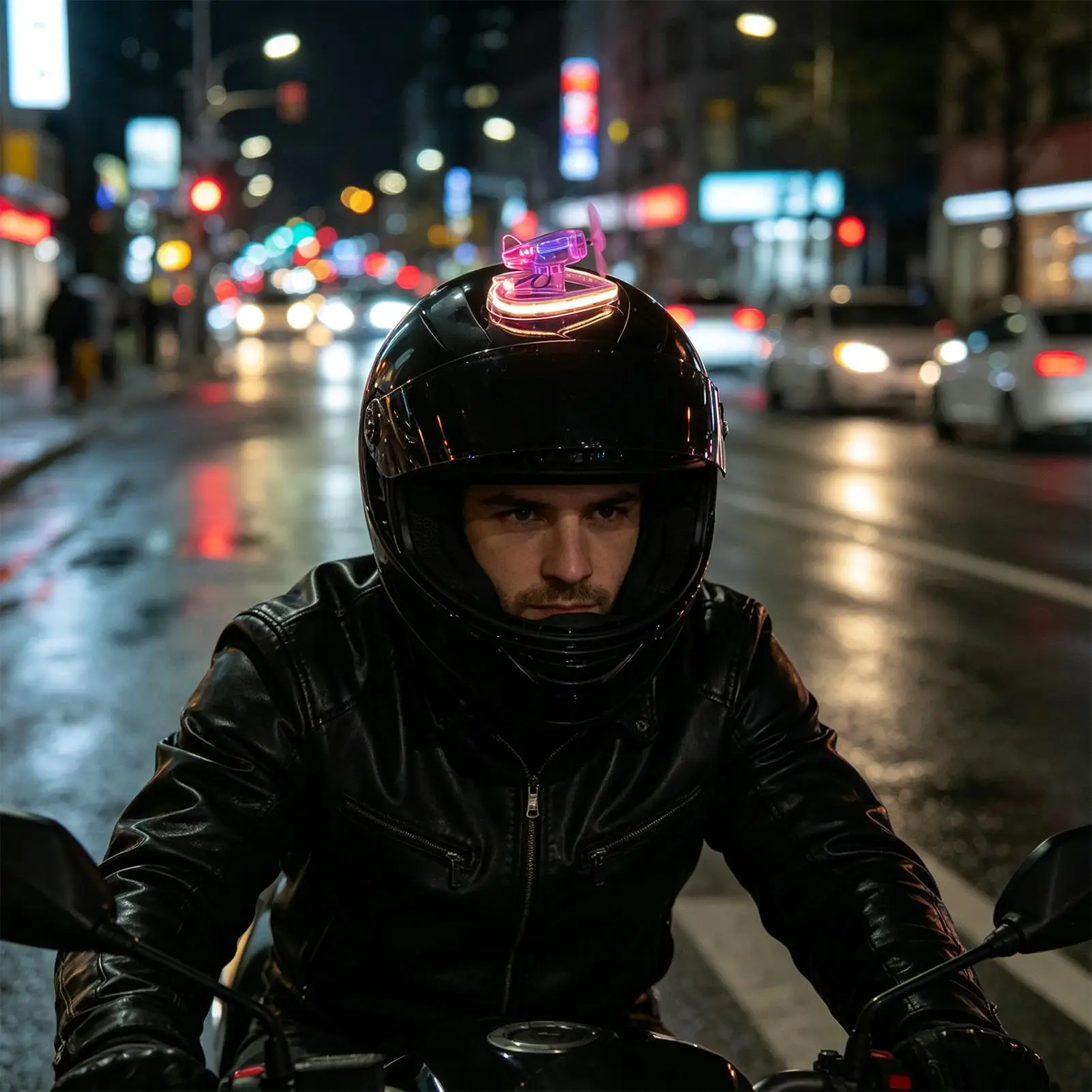 Helmet Decoration Wind-Powered Airplane LED Light Toys Rotating Bike Helmet Decoration For Adults Women Outdoor Travel Skiing