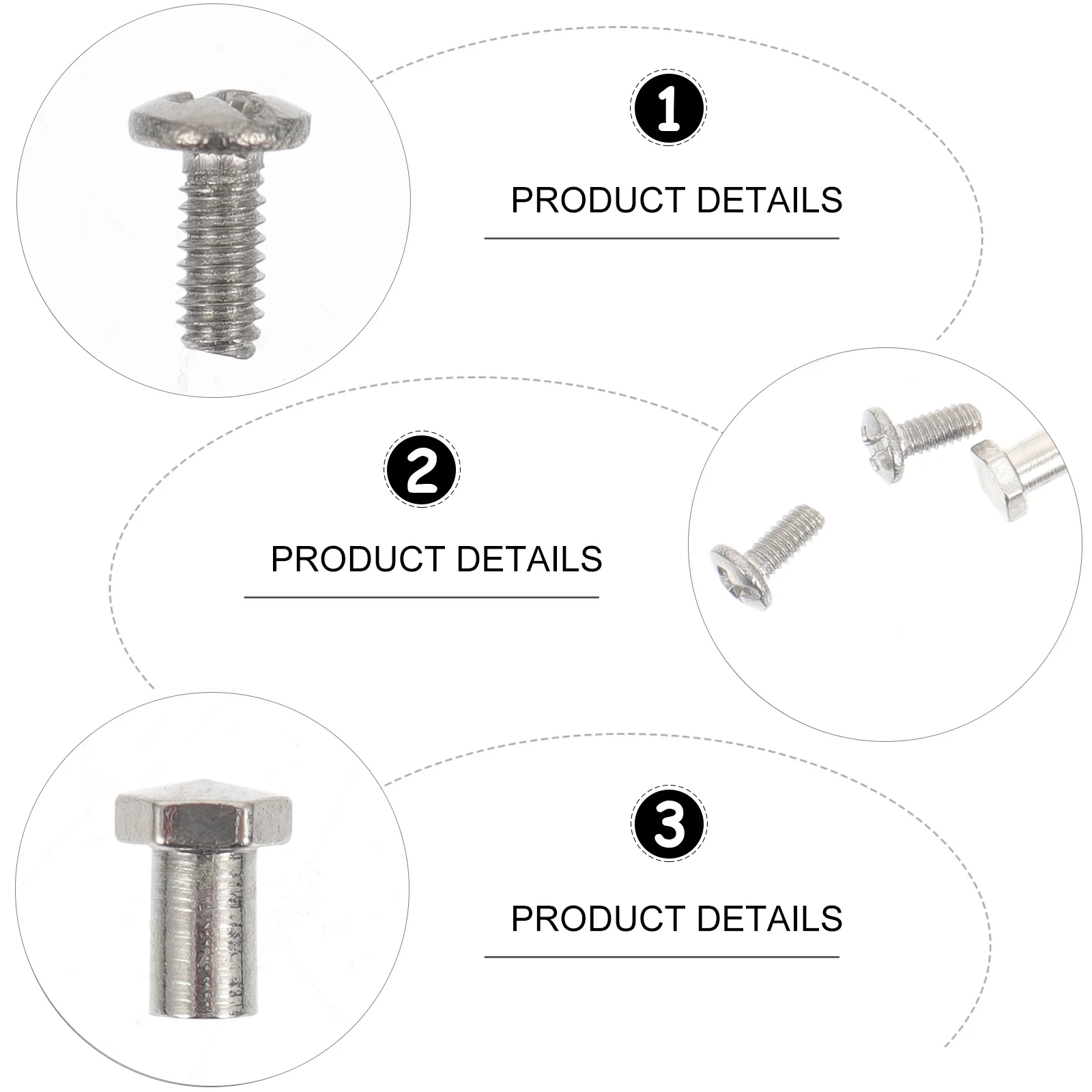 طقم تصليح النظارات إطار صغير نظارات القراءة مسامير النظارات استبدال المسمار قوي المعادن التصميم العملي استخدام طويل #5