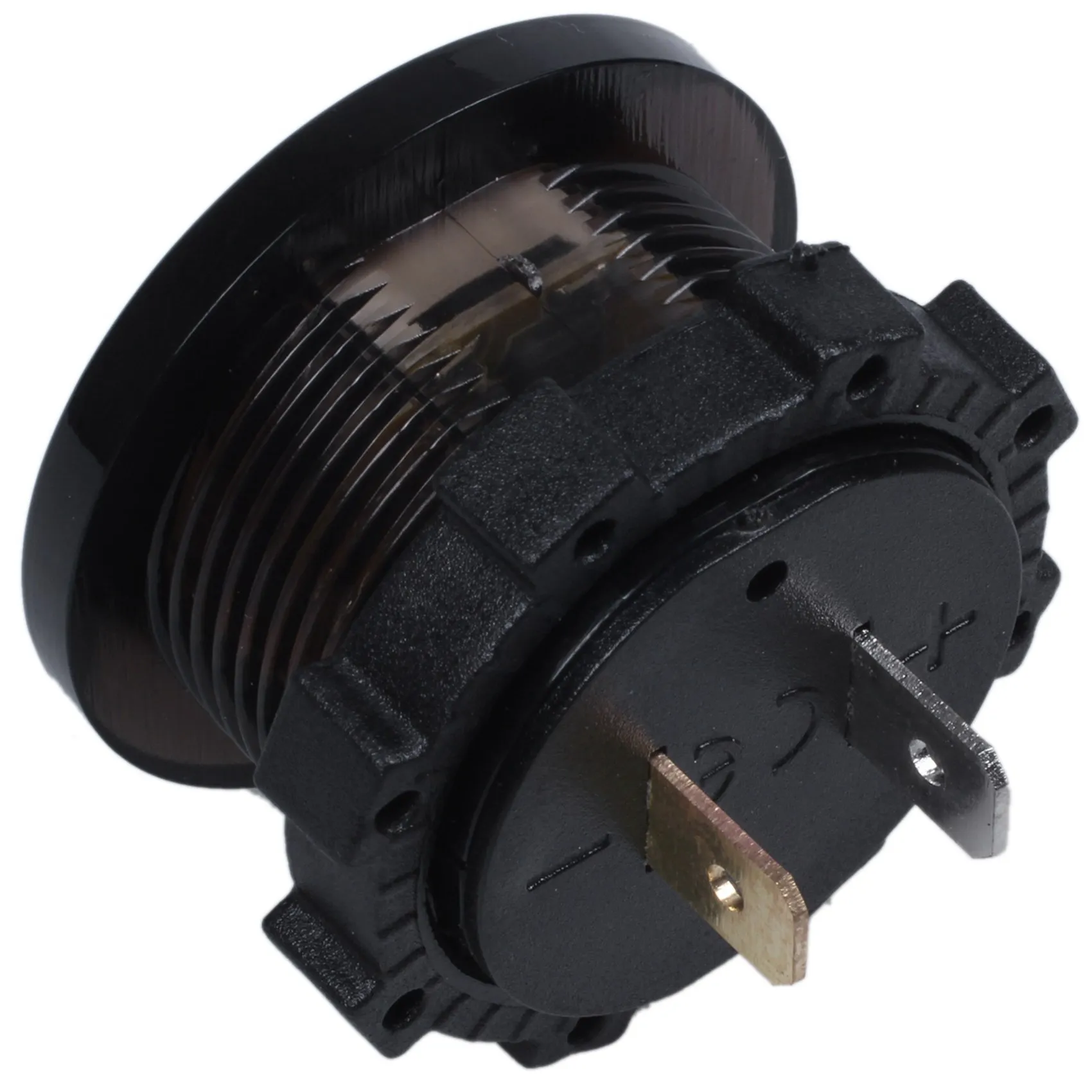 3X 12V-24V DC الفولتميتر مراقبة السيارة دراجة نارية LED الأحمر مقاوم للماء الفولتميتر الأسود