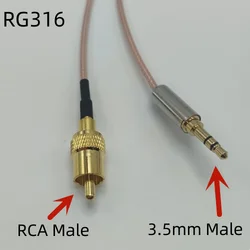 Digital coaxial audio cable 3.5mm male to RCA male spdif Lotus head TV stereo speaker connection cable