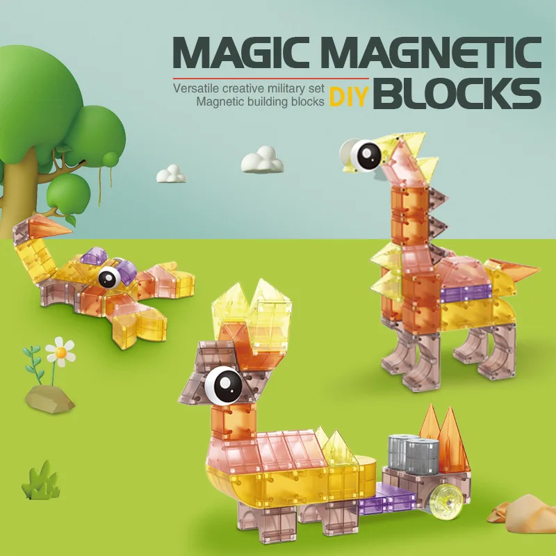 مجموعة قلعة مكعبات بناء مغناطيسية من ديج، ألعاب بناء إبداعية مكونة من 100 قطعة للأطفال، ألعاب تعليمية جذعية هدية تعليمية #2
