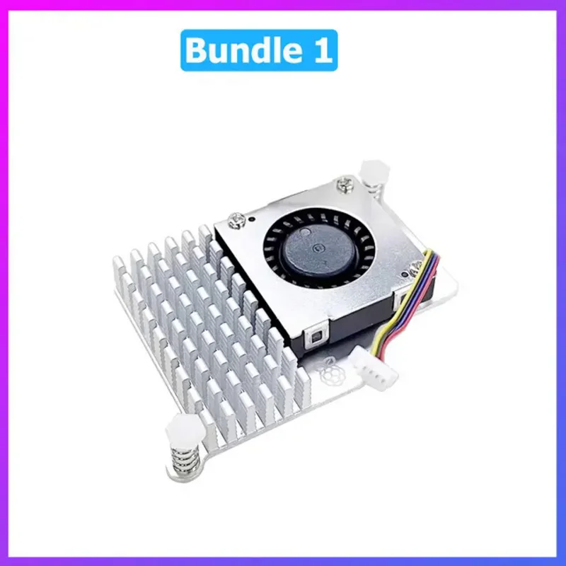 Refroidisseur actif Raspberry Pi 5, avec vitesse réglable, ventilateur de refroidissement, dissipateur thermique