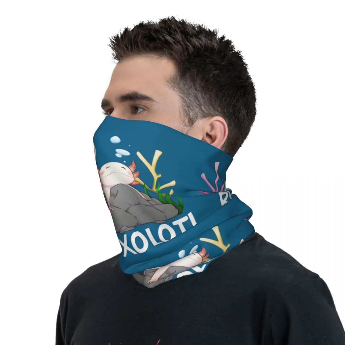 Relaxolotl Bandana Nek Cover Wrap Sjaal Bivakmuts Unisex Volwassen Ademend