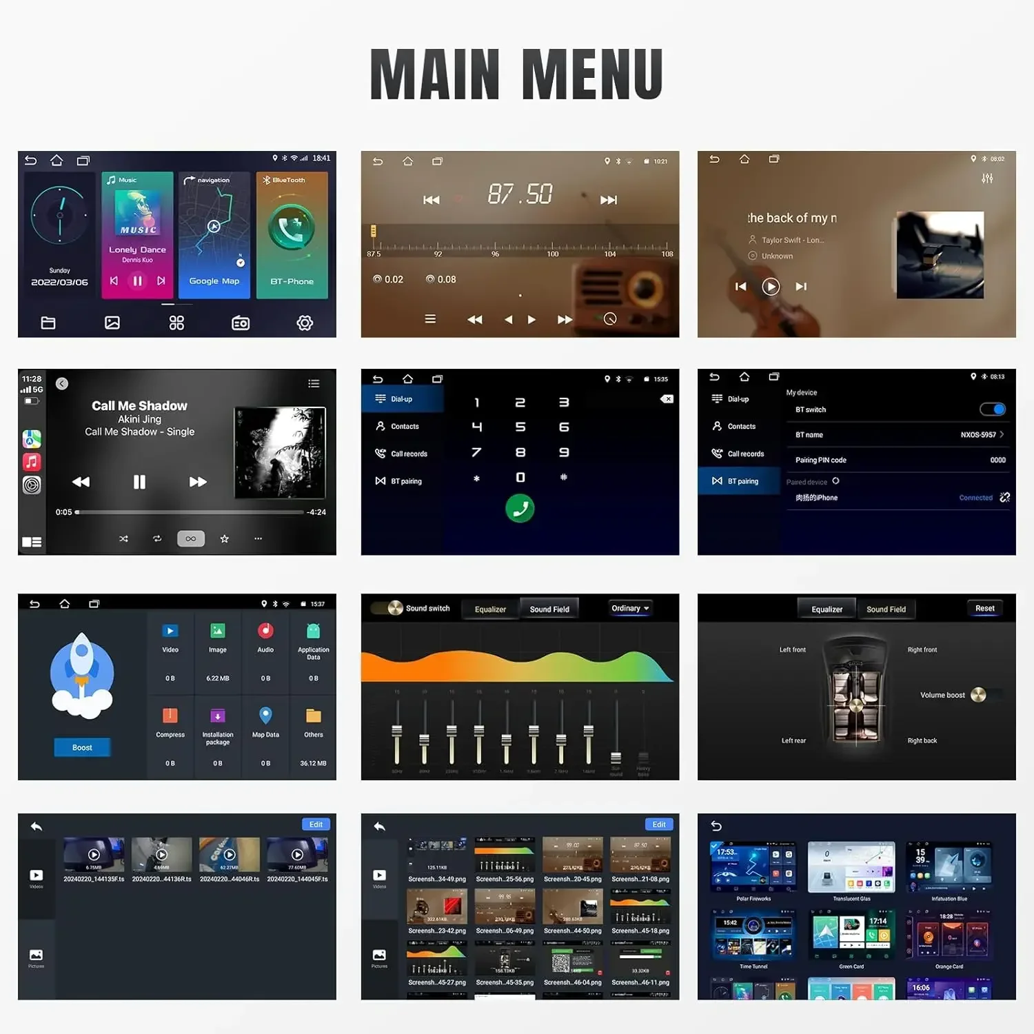 สำหรับรถจี๊ป ดอดจ์ แกรนด์ คาราวาน ระบบนำทางในรถยนต์ระบบแอนดรอยด์ 13 ขนาด 9 นิ้ว แบบยูนิเวอร์แซล พร้อมระบบ CarPlay + Android Auto ในตัว / 2+32G