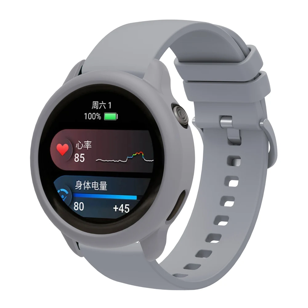 1X Soft Silicone Case For Garmin Vivoactive 6 Active6 Smartwatch Protective Skin Shell Protector Cover Bumper Guard Frame image 2