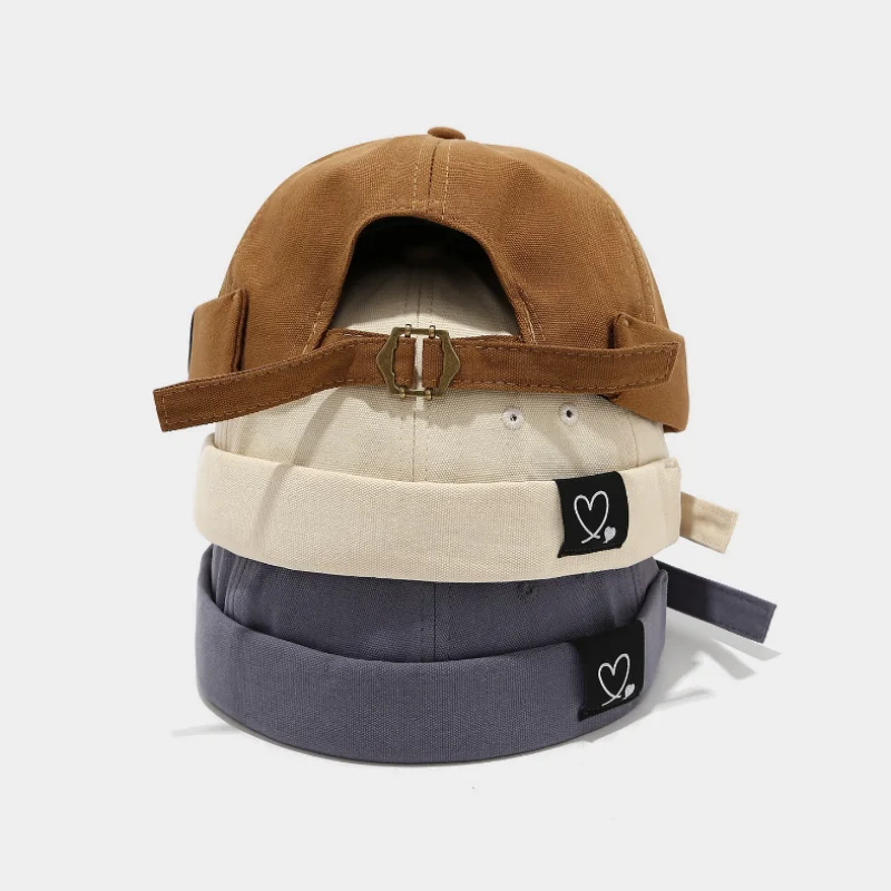 Spring Summer New Love Patch Tang Hat Street Hip-hop Brimless Landlord Cap Couple Personalized Versatile Yuppie Melon Skin Hat