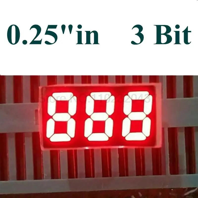 

20PCS 0.25 inch led display 0.25" Red LED Display no dot 3 Bit Digital Tube Common Cathode anode 7 Segment display