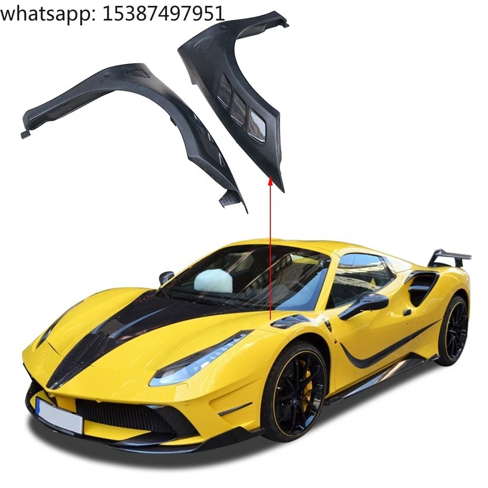 For Carbon Fiber Mix Fiberglass MSY Style Front Side Fender for Ferrari 488 GTB Spider