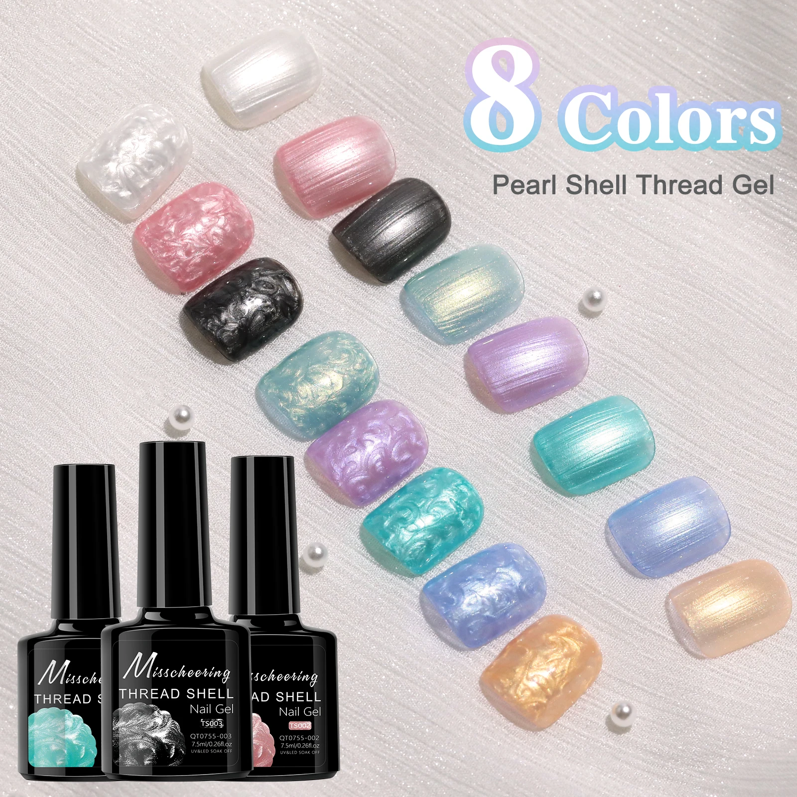 موضوع اللؤلؤ هلام حورية البحر مسمار رسم هلام البولندية القابلة للإزالة UV/LED هلام البولندية دوامة قذيفة الموضوع تأثير DIY بها بنفسك المرأة مسمار الفن هدية #4