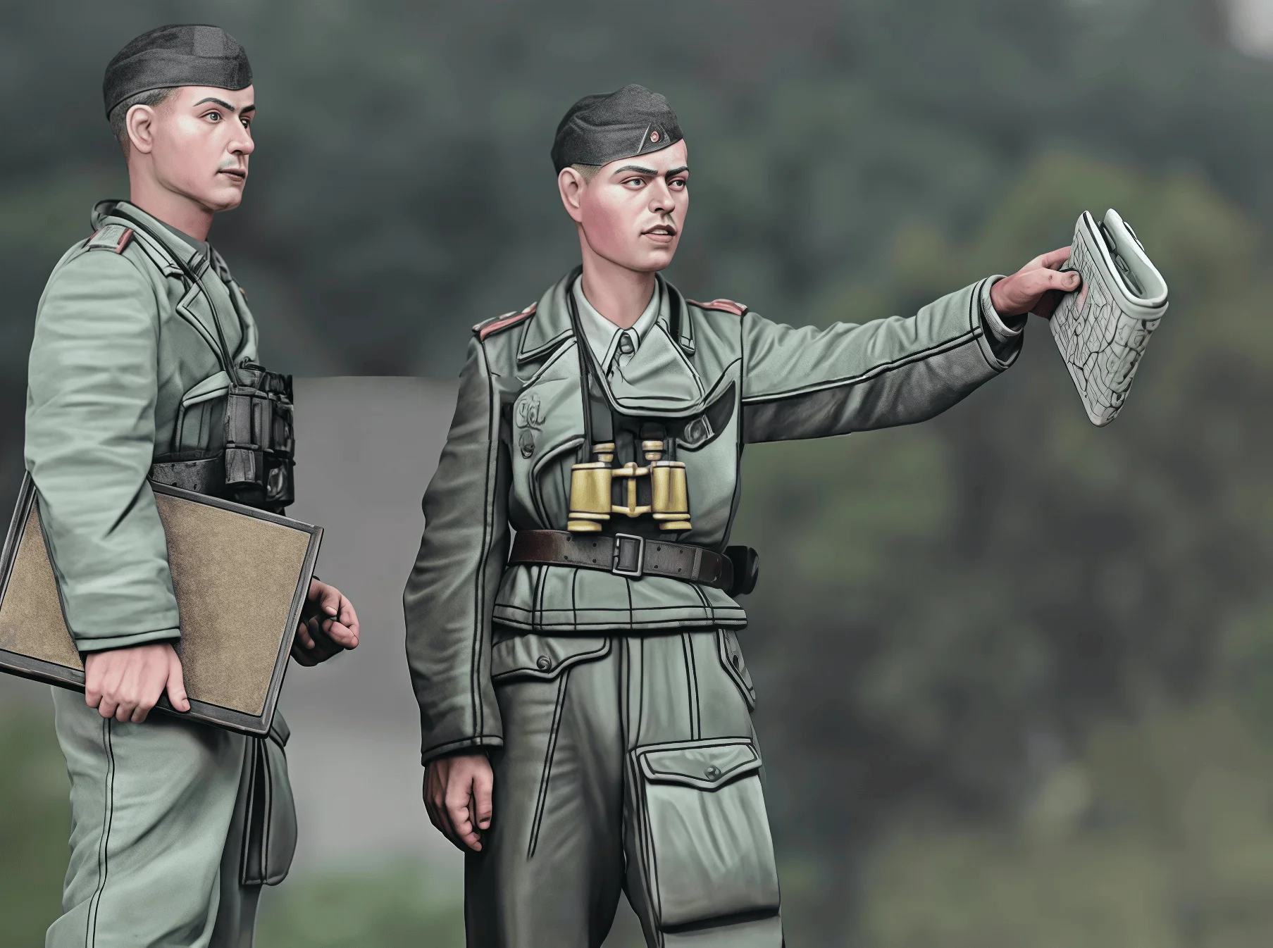 

1/35 Resin Figure Model GK, Unpainted and Unassambled Kit. Tiger Tank Crew