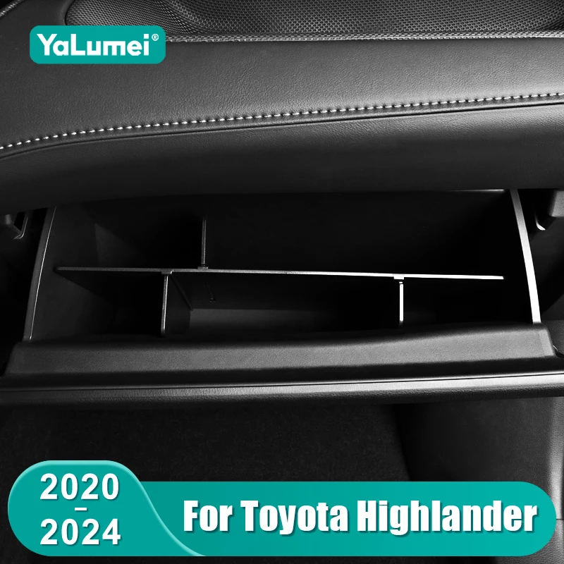 

For Toyota Highlander XU70 Kluger 2020 2021 2022 2023 2024 Car Co-pilot Storage Box Organizer Container Tray Cover Accessories