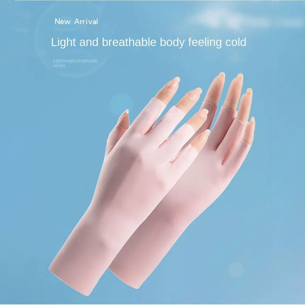 Women Sunscreen Gloves Nail Art Glove UV Protection Gloves Protecter For Nail Art Gel UV LED Lamp Tool