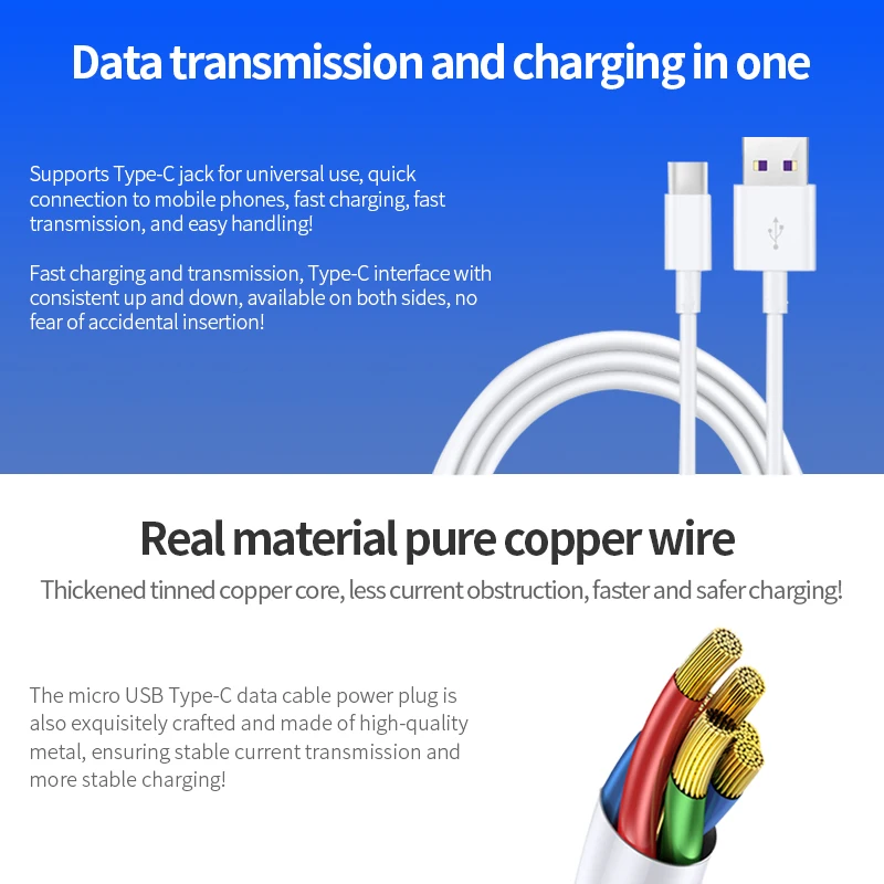 USB-Type-C Cable  Exquisite craftsmanship/durable/Fast charging/transmission