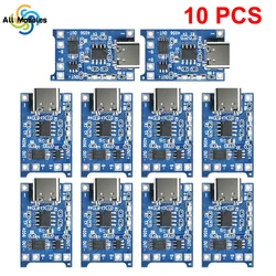 1PCS 10PCS TP4056 Lithium Battery Charger Module Type-C 5V 1A 18650 Battery Charging Board With Protection Dual Functions