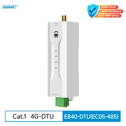 4G CAT1 Mini DTU CDSENET, transmissão transparente de dados grátis, MQTT, VPN, APN Modbus, TCP, RTU, Dell, baixa potência, E840-DTU, 1200m