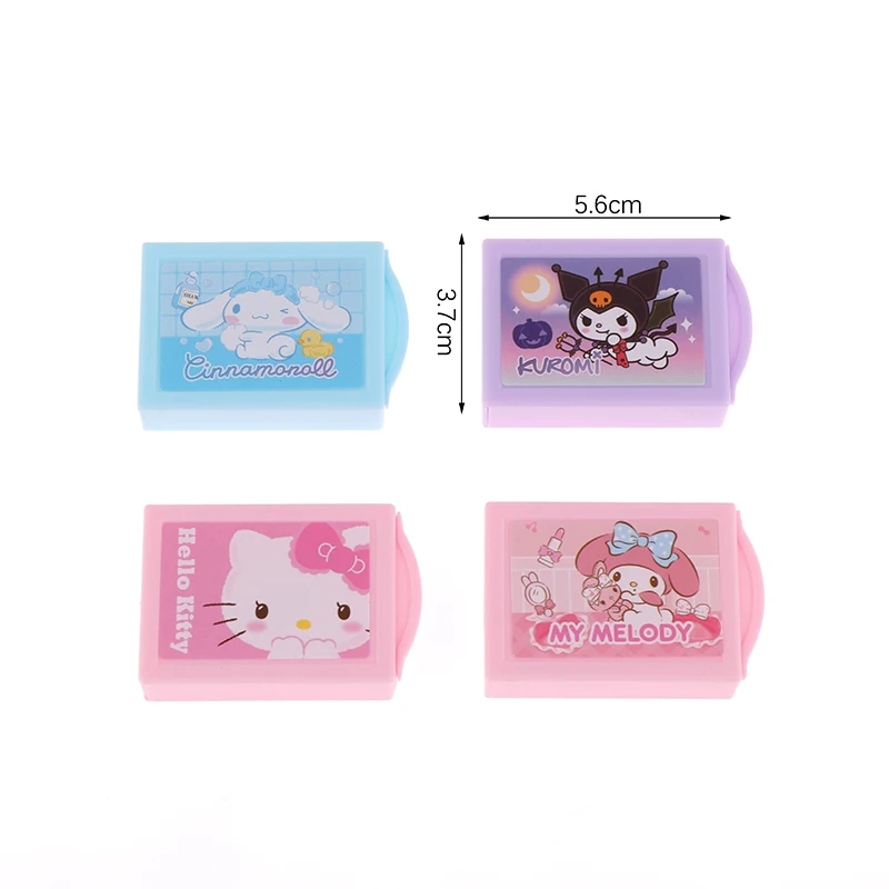 1PCS Random Kawaii Student Stationery Cute Card Sets With Creative Erasers Gift Cartoon Drawer Box Eraser