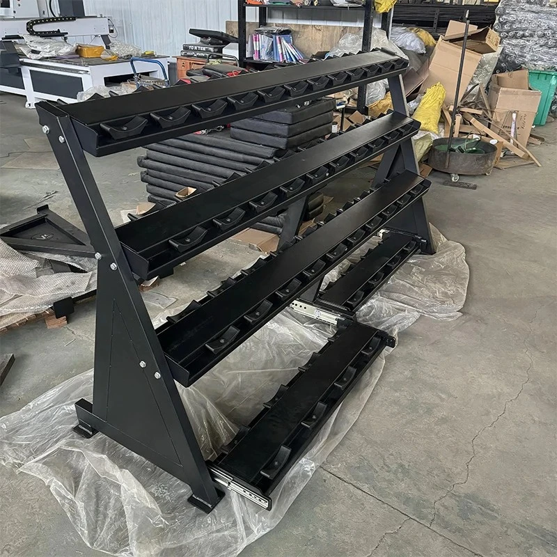 

High Quality Gym Equipment Fitness 4 Tiers Dumbbell Rack Stand Dumbbell Cage Storage Rack