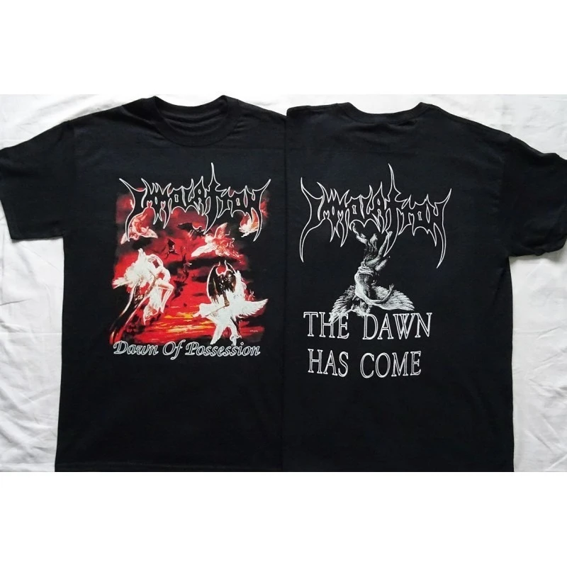 

Immolation Dawn of Possession Men's T-Shirt Short Sleeve Cotton Tees Retro Metal Band Tops Y2k Brand T-shirt Men Women Clothing