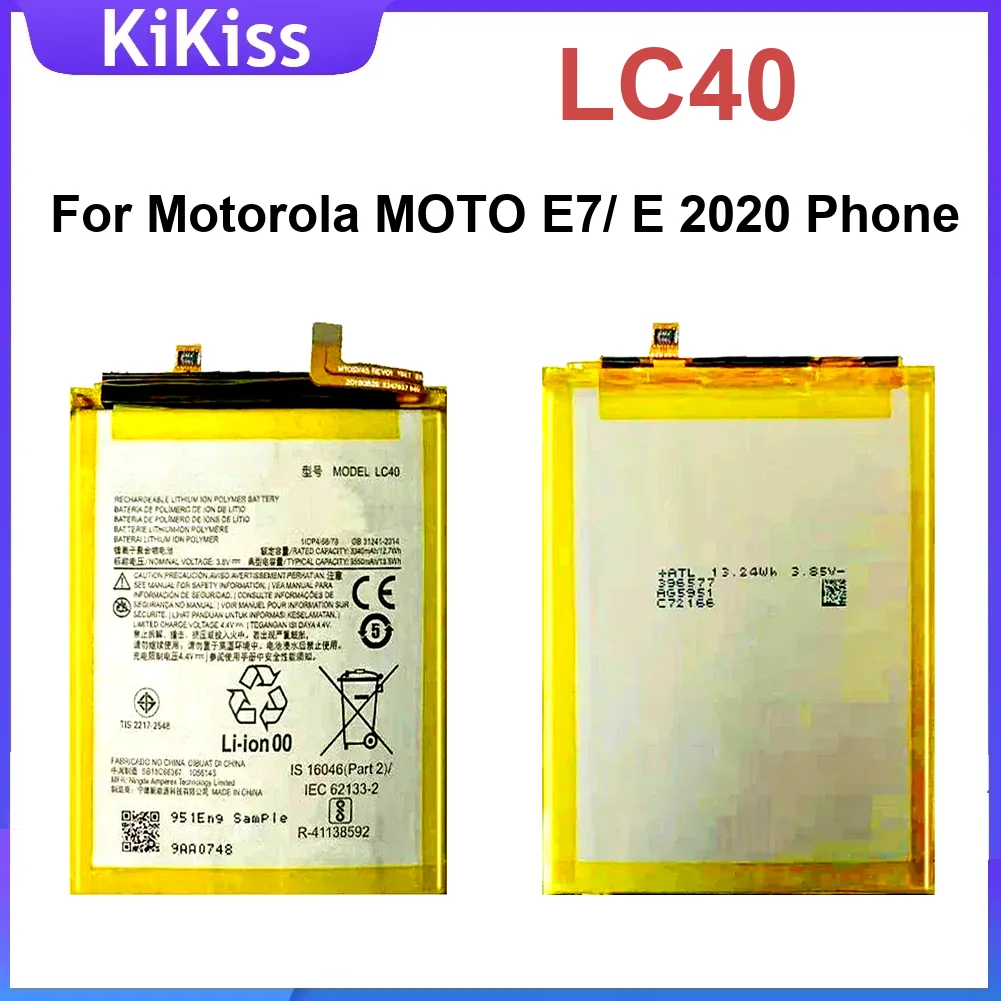 

Аккумулятор LC40 3550 мАч для Motorola Moto E7 E 2020, долговечный мобильный телефон с быстрой зарядкой