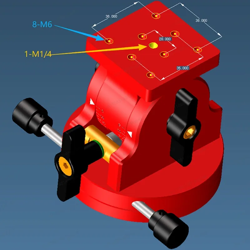 Latitude Adjustment Base - 39kg High Load Capacity Equatorial Mount with Dovetail Slot