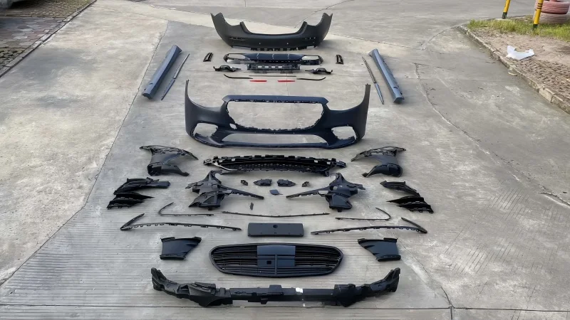 Suitable for  21-25 S-Class W223 S400 Modified S450 Front Bumper Grille Side Skirt Rear Bumper Lip Tail Throat