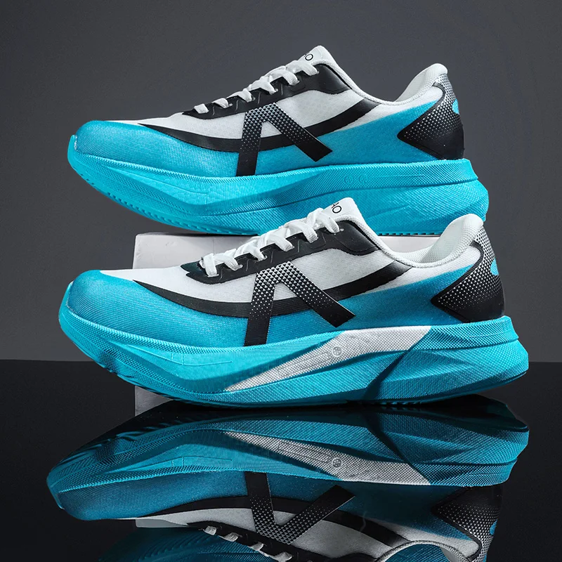Men's sneakers Four seasons soft sole outdoor racing casual running shoes breathable lightweight Thick sole speed sports shoes
