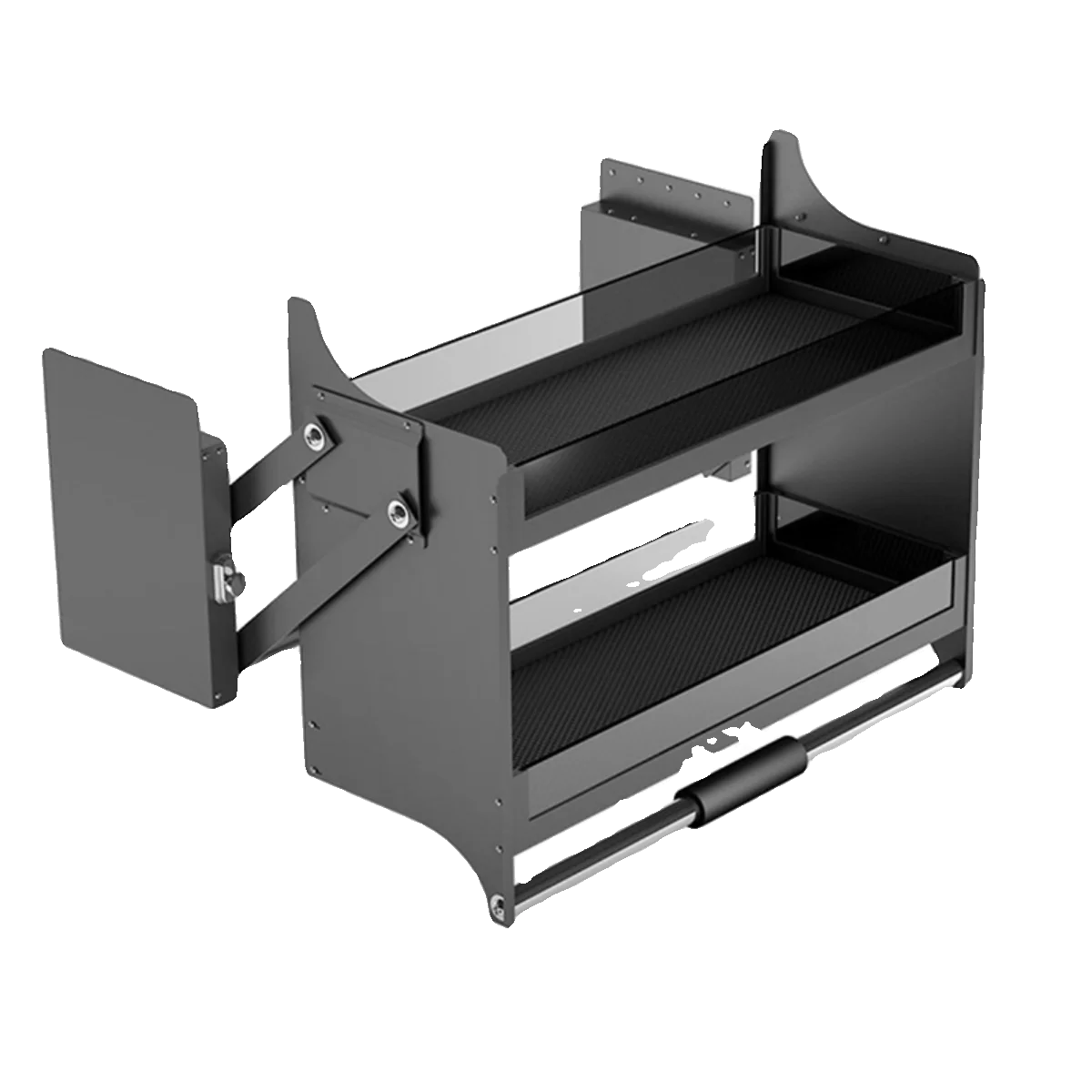 Kitchen hanging cabinet upper cabinet cabinet upper and lower buffer drop-down seasoning seasoning basket  open door lift basket