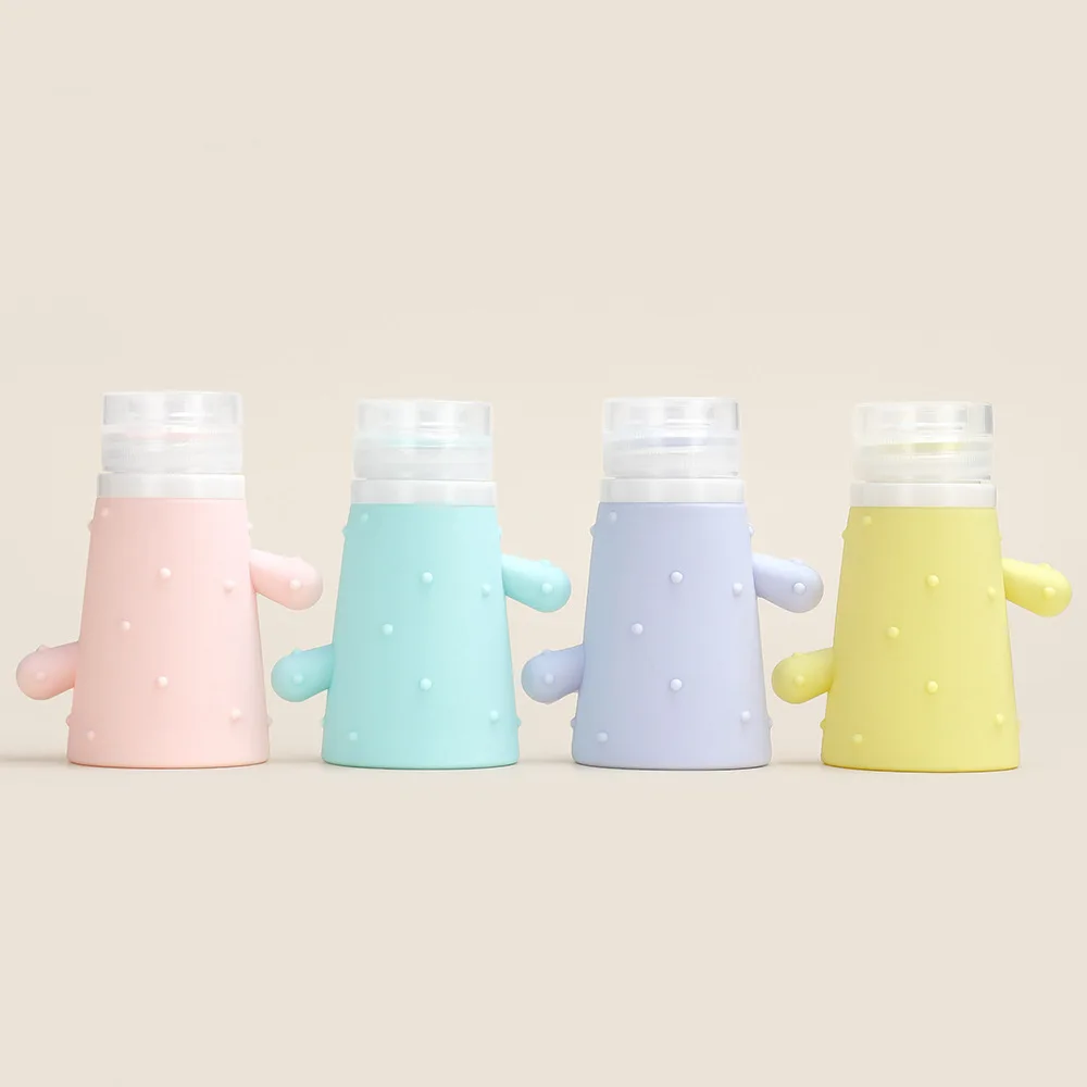 

Silicone Gel Refillable Bottle 90ml Cartoon Cute Cactus Shape Shampoo Container Travel Lotion Squeeze Tube Cosmetics Bottles