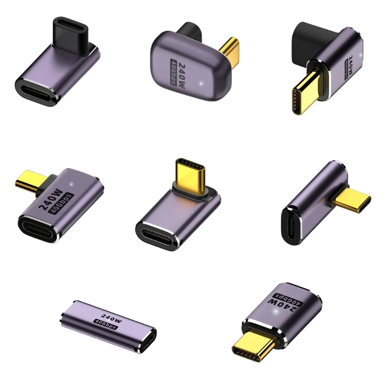 

1 шт. многостандартные адаптеры USB C U-образный прямоугольный адаптер типа C «мама» на «папа» типа C» 40 Гбит/с адаптер для быстрой передачи данных