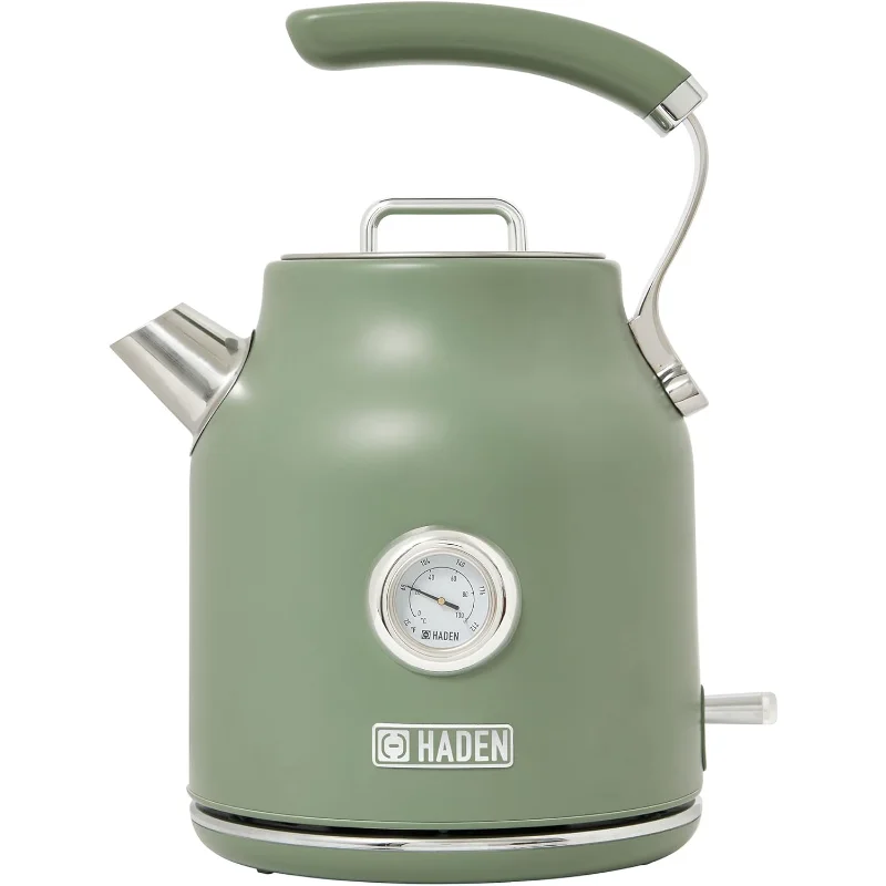 

Haden Dorset 1.7 Liter Stainless Steel Electric Kettle,Hot Water Kettle w/ 360-Degree Base and Auto Shutoff,Cedar Green & Chrome