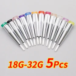 5pcs 2mm Round Mouth Soft Brush Needle Dispensing Injection Needle Glue Coating Needle for Precision Dispensing Machine